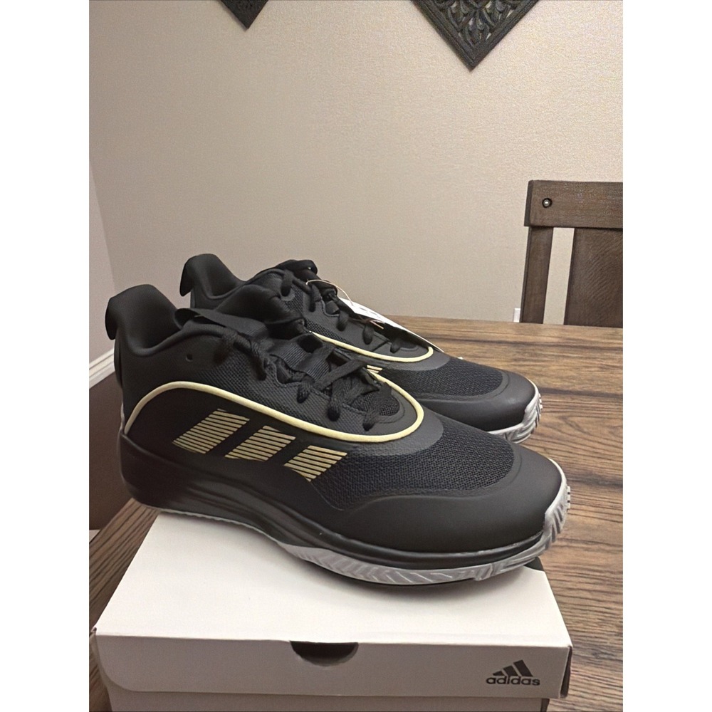 Adidas Own The Game 3.0 Core Black Gold Basketball Shoes IF4566 Men Sz 13 ..Y5